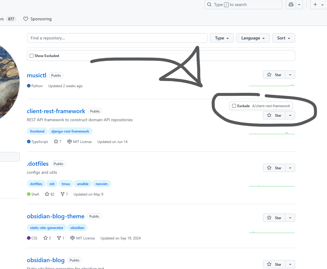Test User Script to Organize Github Repositories